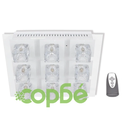 LED лампа за таван 9 абажура, променяща светлина червено-синьо-зелено ➤ топ цена ➤ sorbe.bg