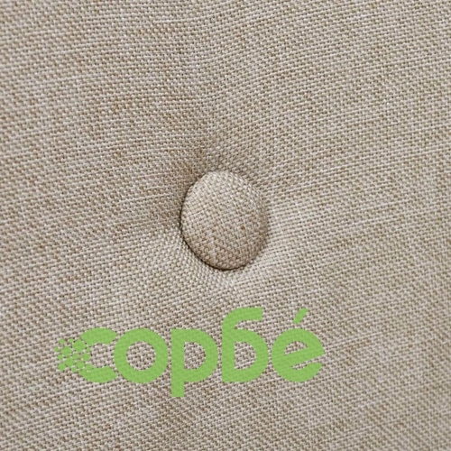 Трапезни столове, 2 бр, бежов плат и дъбова дървесина масив ➤ топ цена ➤ sorbe.bg