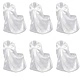 Калъфи за столове, за сватба, бели - 6 броя