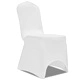 Еластични калъфи за столове, бели - 6 броя