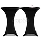 Еластични покривки за бар маси, диаметър 70 см, черни - 2 броя