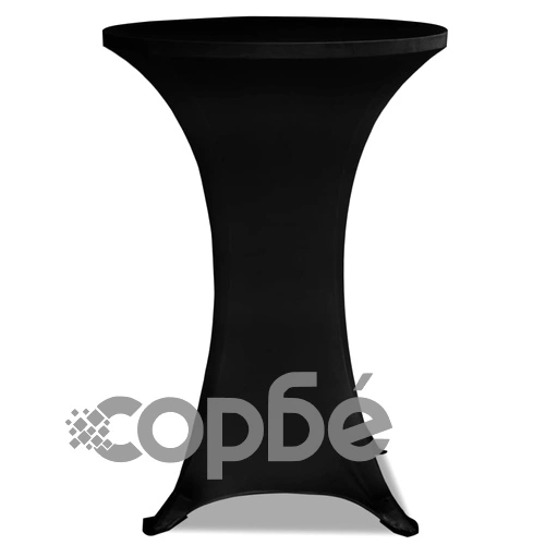 Еластични покривки за бар маси, диаметър 80 см, черни - 2 броя ➤ топ цена ➤ sorbe.bg