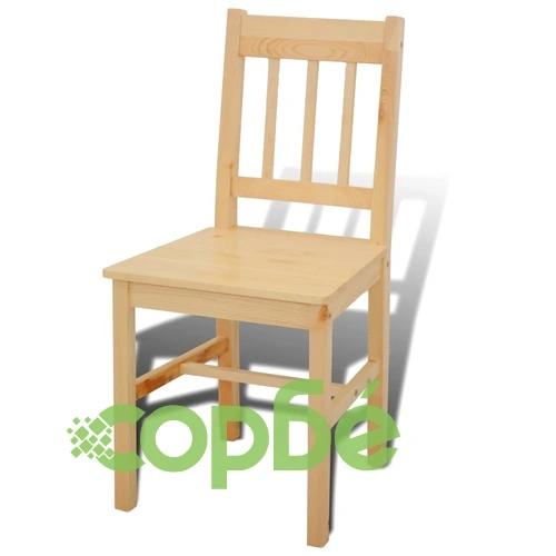 Дървена маса за хранене с 4 стола от натурално дърво ➤ топ цена ➤ sorbe.bg