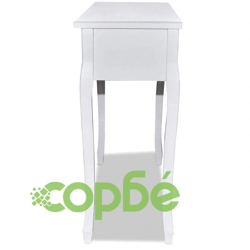 Конзолна маса с 3 чекмеджета, бяла ➤ топ цена ➤ sorbe.bg