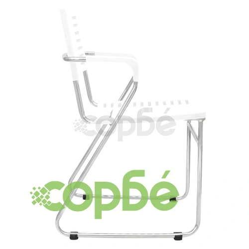 Стифиращи трапезни столове, 2 бр, бели, пластмаса ➤ топ цена ➤ sorbe.bg