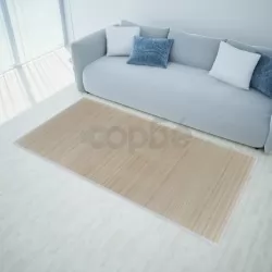 Правоъгълен естествен бамбуков килим 80 x 300 см