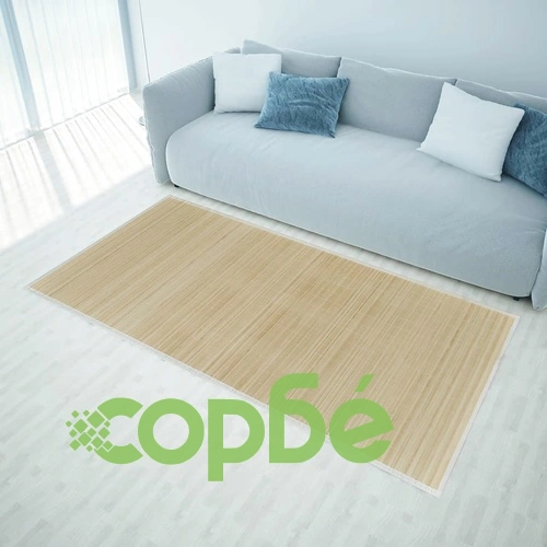 Правоъгълен естествен бамбуков килим 150х200 см ➤ топ цена ➤ sorbe.bg