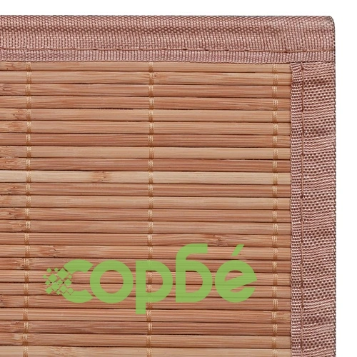 Правоъгълен кафяв бамбуков килим 80х300 см ➤ топ цена ➤ sorbe.bg