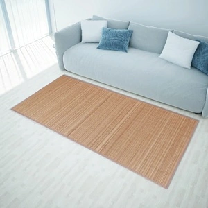 Правоъгълен кафяв бамбуков килим 80х300 см