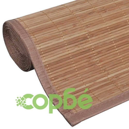Правоъгълен кафяв бамбуков килим 120х180 см ➤ топ цена ➤ sorbe.bg