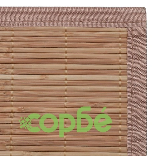 Правоъгълен кафяв бамбуков килим 120х180 см ➤ топ цена ➤ sorbe.bg