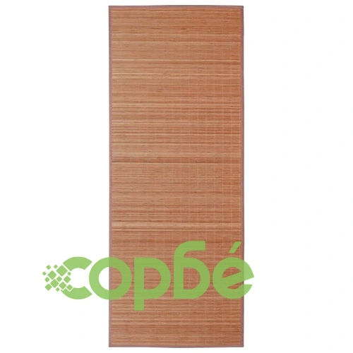 Правоъгълен кафяв бамбуков килим 150х200 см ➤ топ цена ➤ sorbe.bg