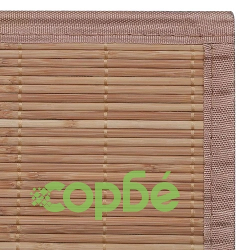 Правоъгълен кафяв бамбуков килим 200 х 300 см ➤ топ цена ➤ sorbe.bg