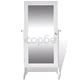 Шкаф за бижута с огледало и LED светлини, бял цвят