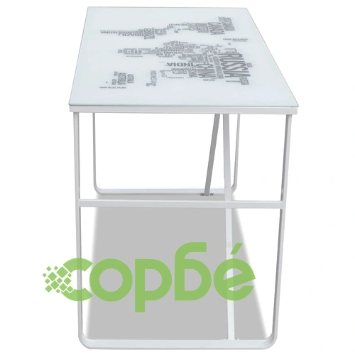 Правоъгълно бюро за дома и офиса с креативна карта на работния плот ➤ топ цена ➤ sorbe.bg