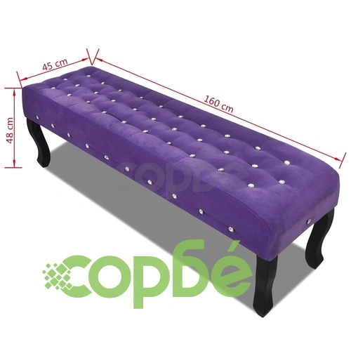 Пейка с пурпурно кадифе и кристали ➤ топ цена ➤ sorbe.bg