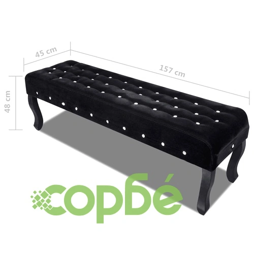 Пейка с черно кадифе и кристали ➤ топ цена ➤ sorbe.bg