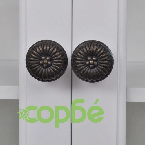 Дървен стенен кухненски шкаф със стъклена врата, бял  ➤ топ цена ➤ sorbe.bg