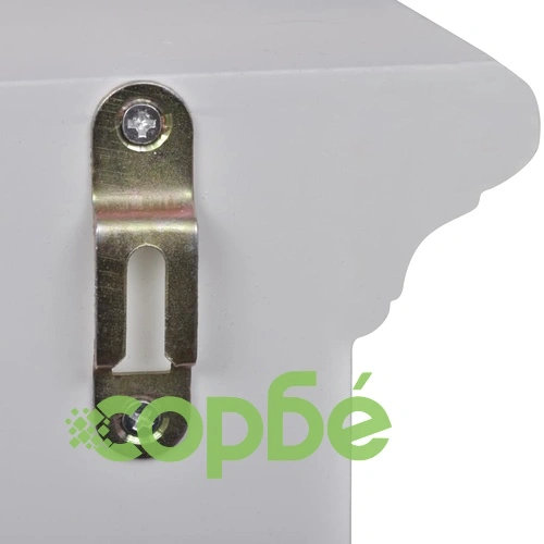 Дървен стенен кухненски шкаф със стъклена врата, бял  ➤ топ цена ➤ sorbe.bg