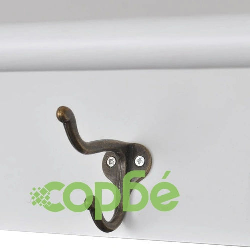 Дървен стенен кухненски шкаф със стъклена врата, бял  ➤ топ цена ➤ sorbe.bg