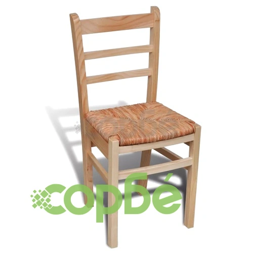 Дървени трапезни столове, 4 броя, натурално лакирани ➤ топ цена ➤ sorbe.bg