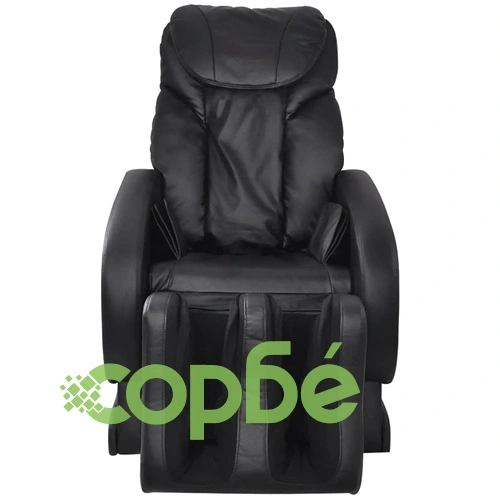 Масажен стол, черен, изкуствена кожа ➤ топ цена ➤ sorbe.bg