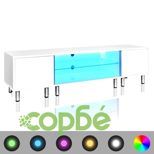 Маса с LED 160 см за телевизор с плосък екран  ➤ топ цена ➤ sorbe.bg
