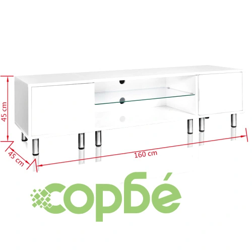 Маса с LED 160 см за телевизор с плосък екран  ➤ топ цена ➤ sorbe.bg
