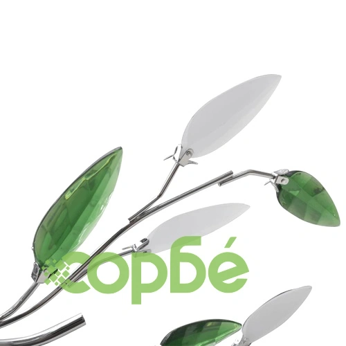 Полилей с бели и зелени листа от акрилен кристал ➤ топ цена ➤ sorbe.bg