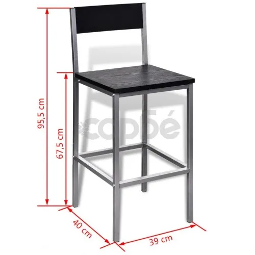 Комплект маса и два стола за кухни/барове/кафенета  ➤ топ цена ➤ sorbe.bg