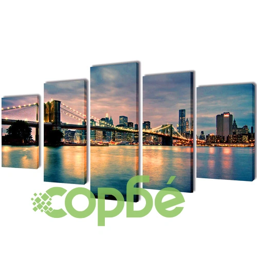 Декоративни панели стена Бруклински мост-гледка от реката, 200x100см ➤ топ цена ➤ sorbe.bg