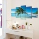 Декоративни панели за стена Плаж с палмово дърво, 200 x 100 см