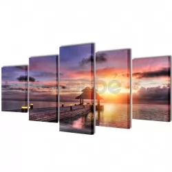 Декоративни панели за стена Беседка на плажа, 200 x 100 см