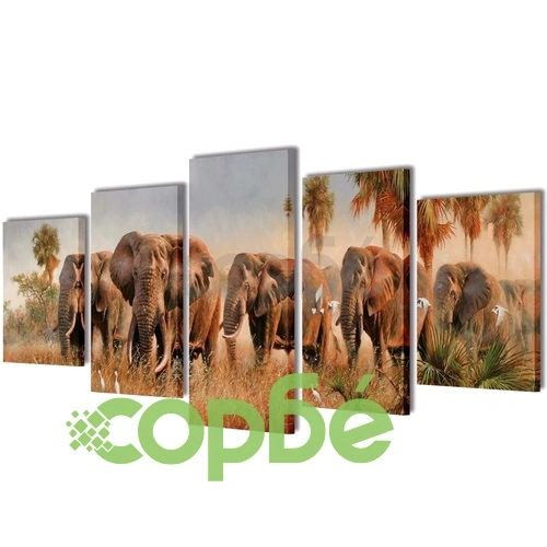 Декоративни панели за стена Слонове, 200 x 100 см ➤ топ цена ➤ sorbe.bg