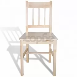 Трапезни столове, 4 бр, борова дървесина