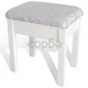 Бяла тоалетка с табуретка и 1 прибиращо се огледало 