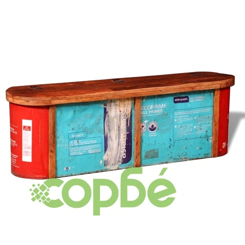 Пейка за съхранение, регенерирано дърво масив ➤ топ цена ➤ sorbe.bg