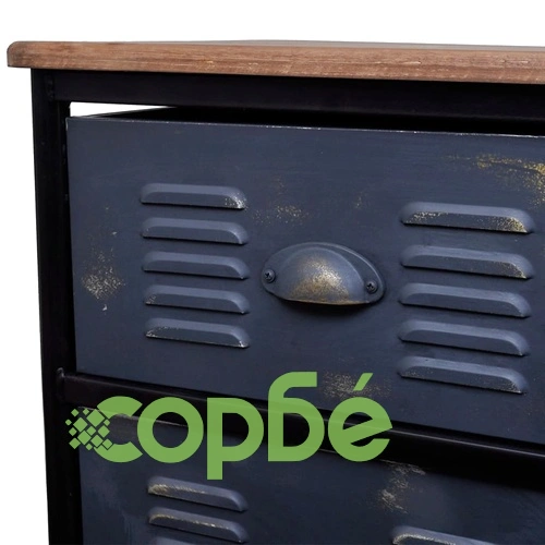 Дървено бюро в индустриален стил с 3 чекмеджета ➤ топ цена ➤ sorbe.bg