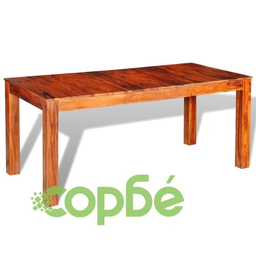 Трапезна маса, масивно шишамово дърво,  180x85x76 см  ➤ топ цена ➤ sorbe.bg