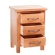 Нощно шкафче с 3 чекмеджета, 40x30x54 см, дъбов масив