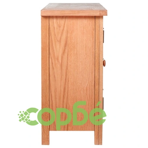 Бюфет с 3 чекмеджета, 110x33,5x70 см, дъбов масив ➤ топ цена ➤ sorbe.bg