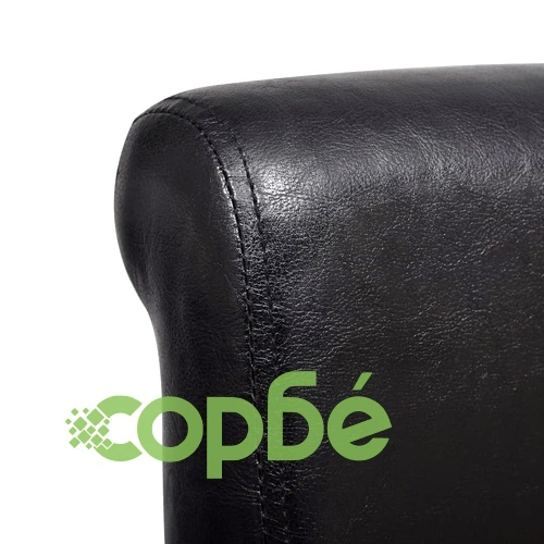 Tрапезни столове, 4 бр, черни, изкуствена кожа ➤ топ цена ➤ sorbe.bg