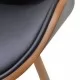 Трапезни столове, 2 бр, извито дърво и изкуствена кожа
