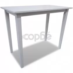 Дървена бар маса, бяла 