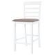 Бар столове, 2 бр, бели, текстил
