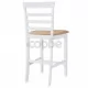 Бар столове, 2 бр, бели, текстил