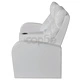 Диван реклайнер, двуместен, изкуствена кожа, бял 