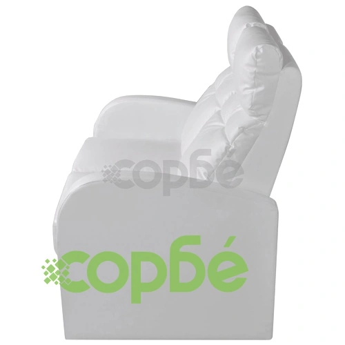 Диван реклайнер, двуместен, изкуствена кожа, бял  ➤ топ цена ➤ sorbe.bg