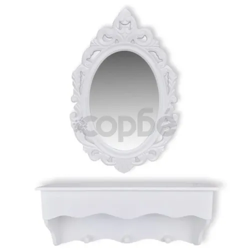 Комплект за стена за ключове и бижута с огледало и куки  ➤ топ цена ➤ sorbe.bg