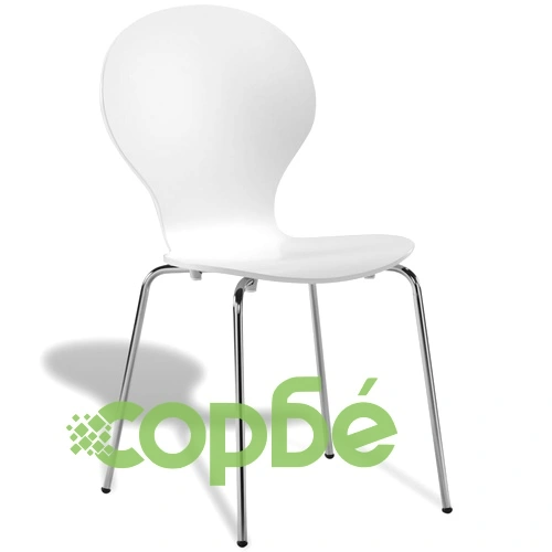 Стифиращи трапезни столове пеперуда, 4 бр, бели, пластмаса ➤ топ цена ➤ sorbe.bg
